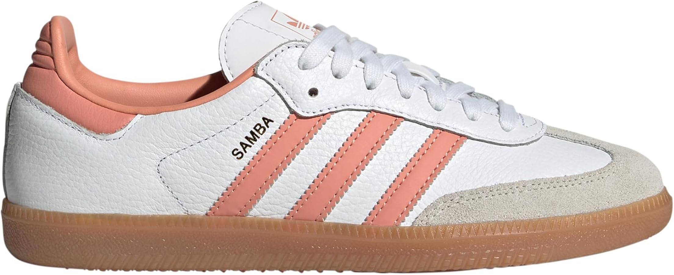 adidas Samba Og Women's 3-Stripes Retro Contrast 70S Trainers (White Pink, US 5.5) | Amazon (US)