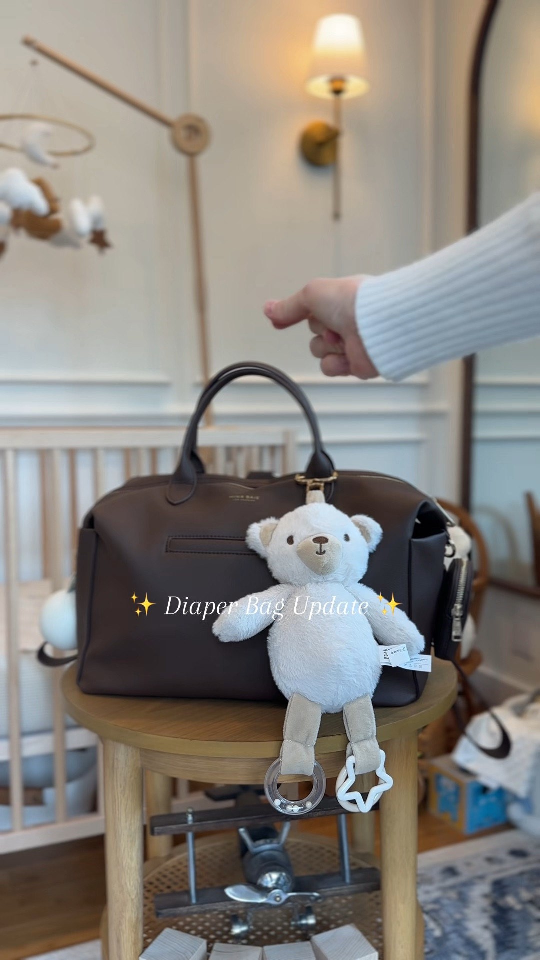 Added some hardware to my Mina Baie diaper bag so my Hat h Go & bag charm bear rattle can stay secure while still looking chic. I'm obsessed
#MomHack #DiaperBagUpgrade #MinaBaie #HatchForSleep #BabyEssentials #ChicMomLife #ModernMama #BabyGearFavorites
#MinimalMom #MomStyle #ftm #boymom

#LTKItBag #LTKBump #LTKBaby