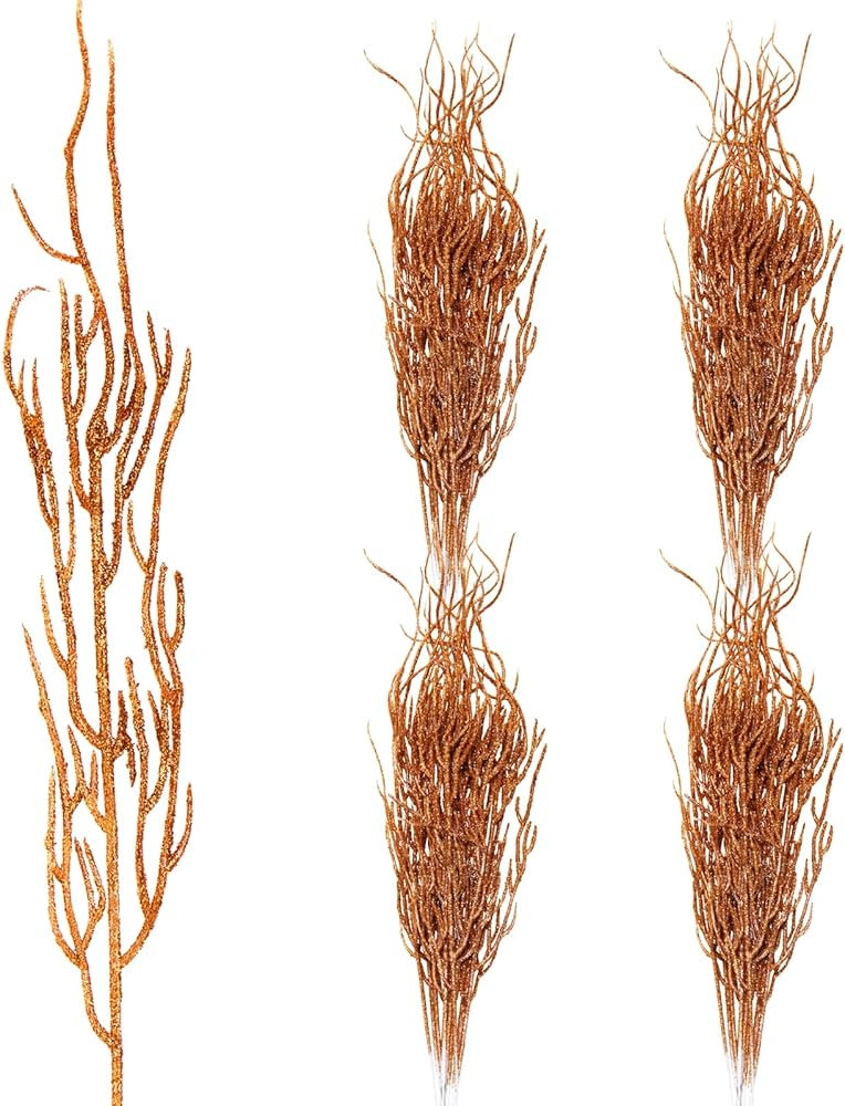 Yunsailing Curly Willow Branches Halloween Picks Decorative Dried Artificial Twigs,18 Inch Fake S... | Amazon (US)