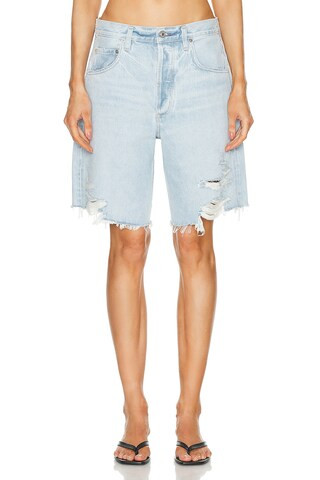 Citizens of Humanity Ayla Short in Denim-Light | FWRD 