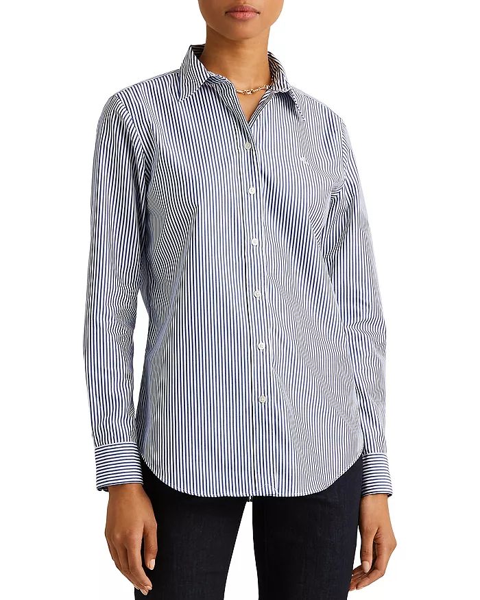 Striped Button Front Top | Bloomingdale's (US)