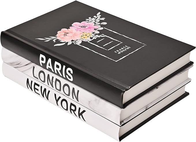 Fashion Decorative Books for Home Decor, 3pcs Hardcover Modern Decorative Book Stack, Farmhouse S... | Amazon (US)