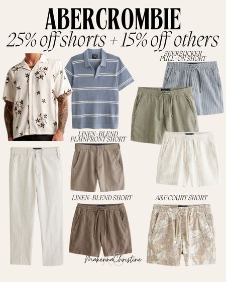 Abercrombie sale!! 25% off shorts + 15% off everything else PLUS extra 15% off code AFSHORTS.

Mens spring outfits, men’s fashion, men’s outfit inspo 