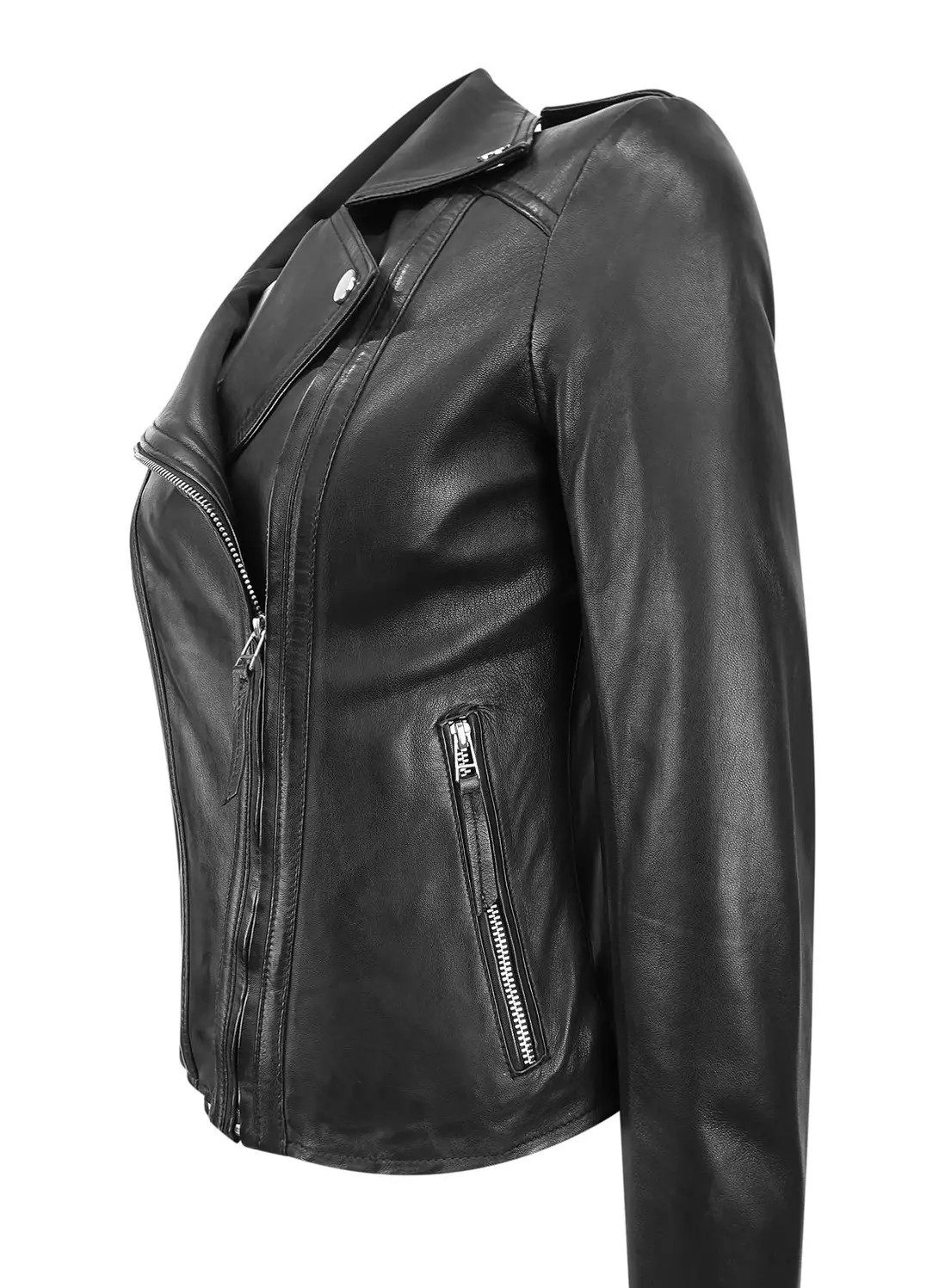 Black TruClothing Leather Jacket Classic Biker Style | Debenhams | Debenhams UK