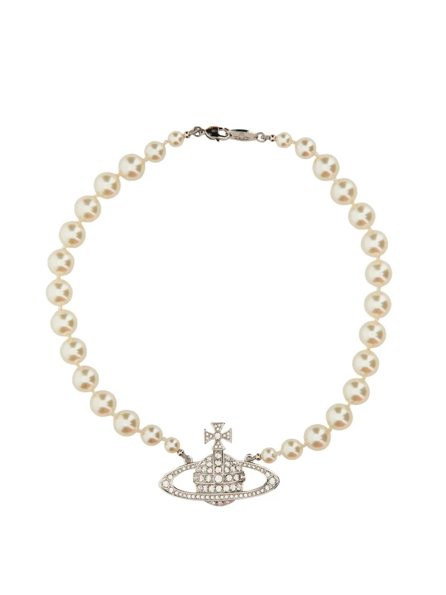 Vivienne Westwood Orb Logo Pendant Necklace | Cettire Global