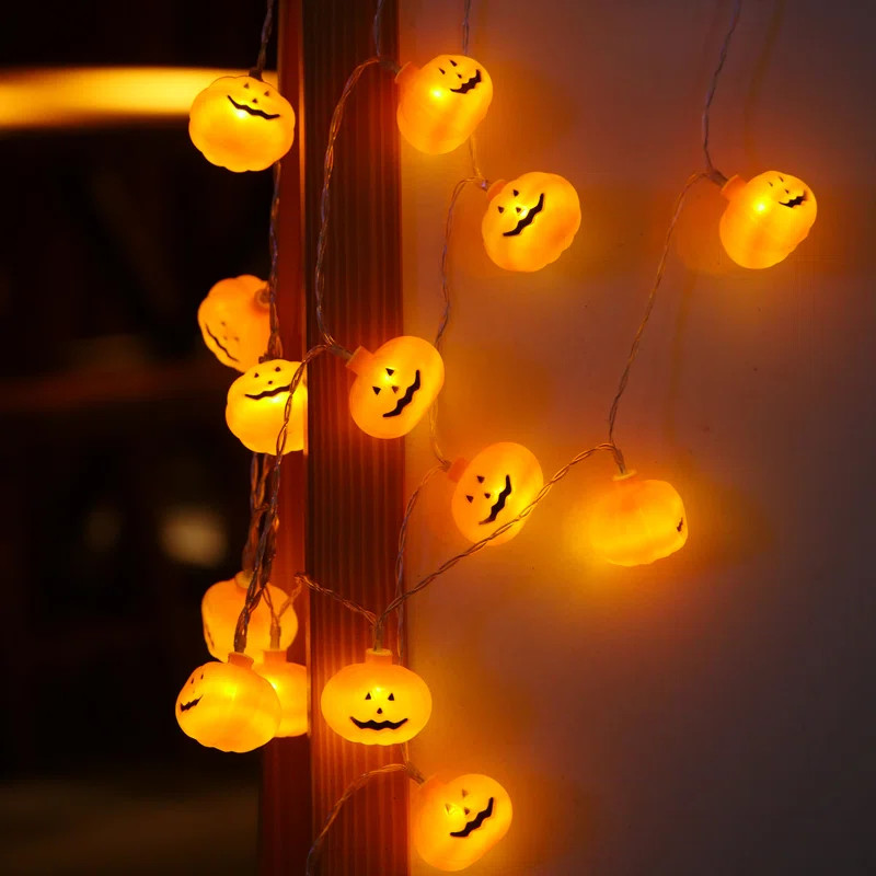 The Holiday Aisle® 20-lights LED Halloween String Light, Pumpkin Light for Festival Decoration &... | Wayfair North America