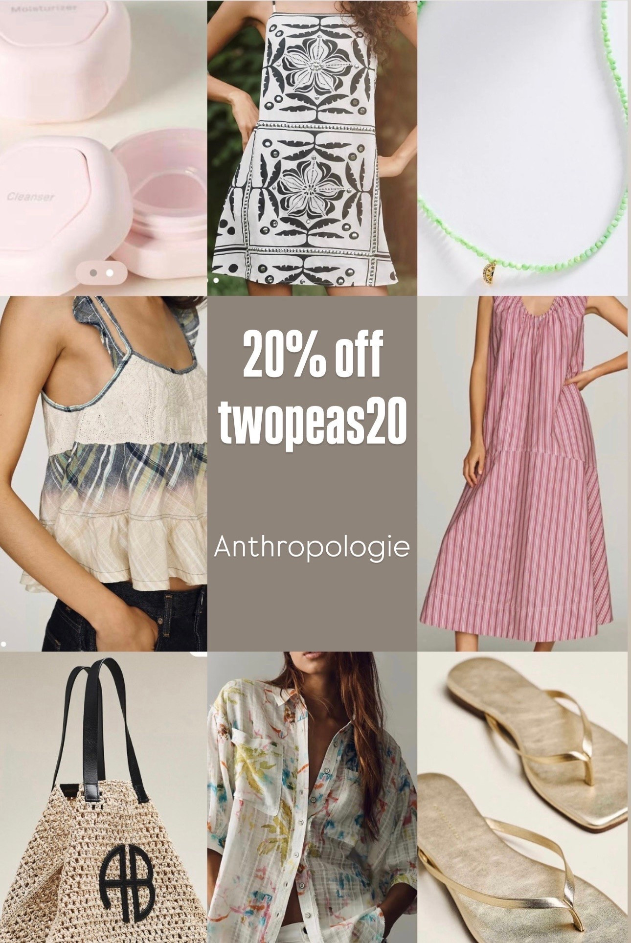 NEW!! Grab 20% off with code: twopeas20
Anthropologie

#LTKmomlife #LTKootd #LTKSeasonal