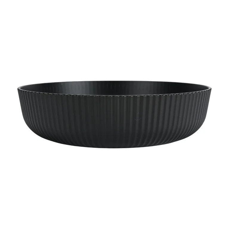 Mainstays - Black Eco-Friendly Recycled Plastic Dinner Bowl, 43-Ounce | Walmart (US)
