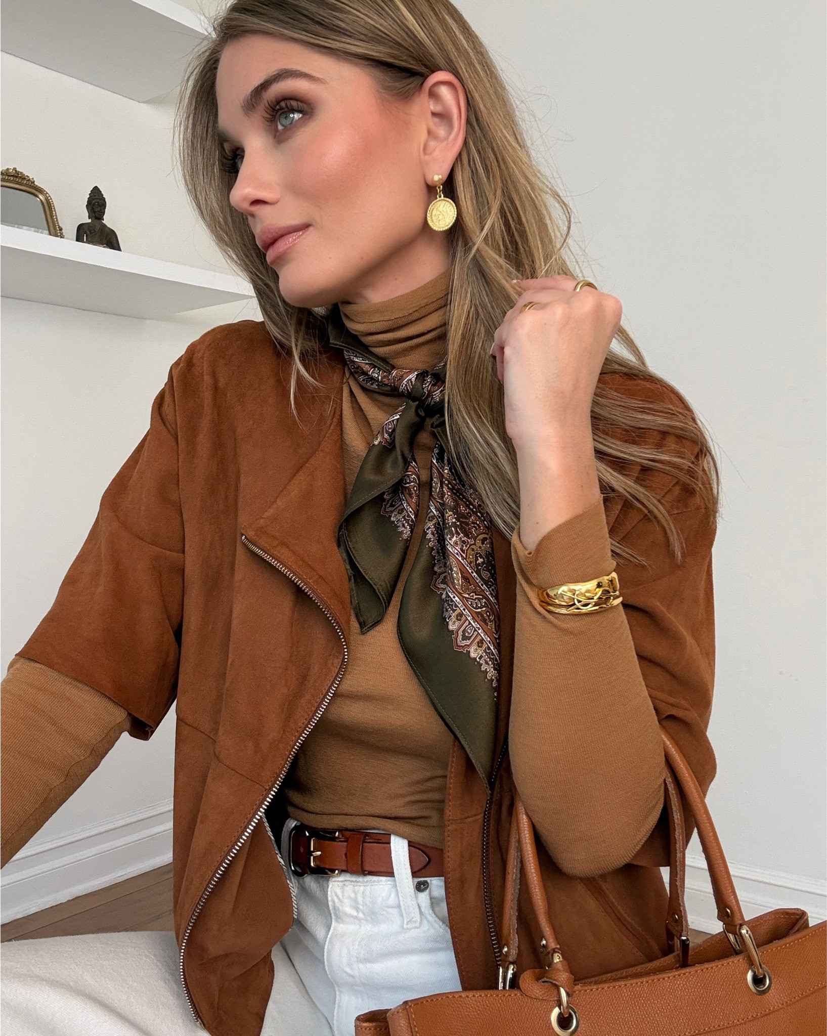 A scarf can elevate any look and this scarf looks way more expensive than it is. You can fold it and tie it and it doesn’t wrinkle. It’s also the perfect size!

#LTKOver40