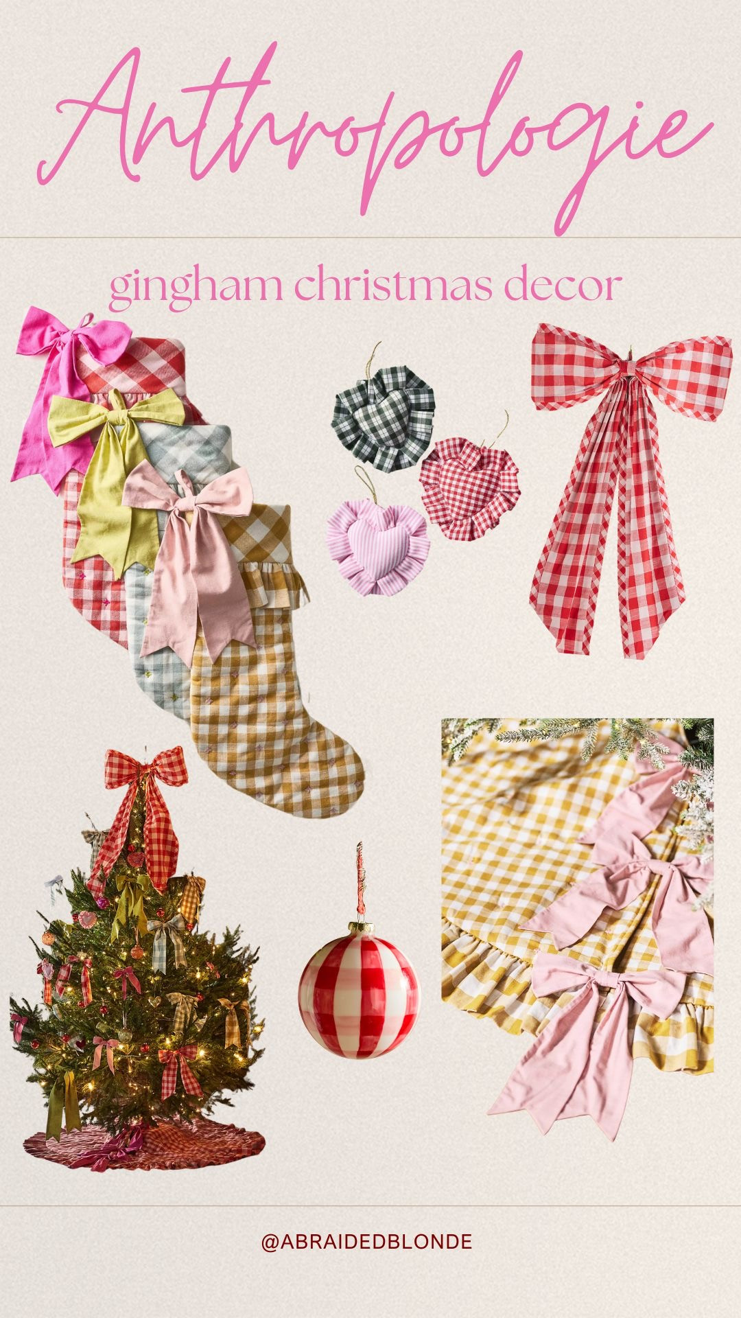 Anthropologie Gingham Christmas Collection 🎀🎄 

 #LTKSeasonal #LTKHome