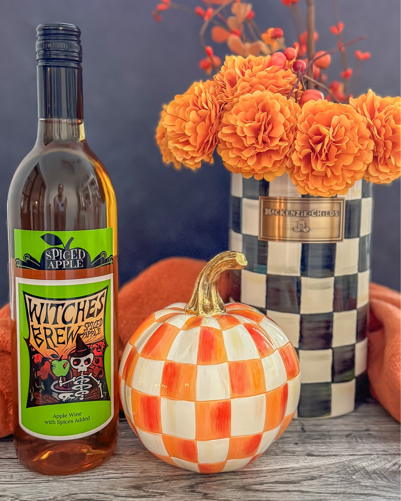 it’s almost Fall !! time to pull out the halloween wine and the fall decor 
love this orange check Mackenzie childs pumpkin 🎃 

#LTKFindsUnder50 #LTKStyleTip #LTKHome