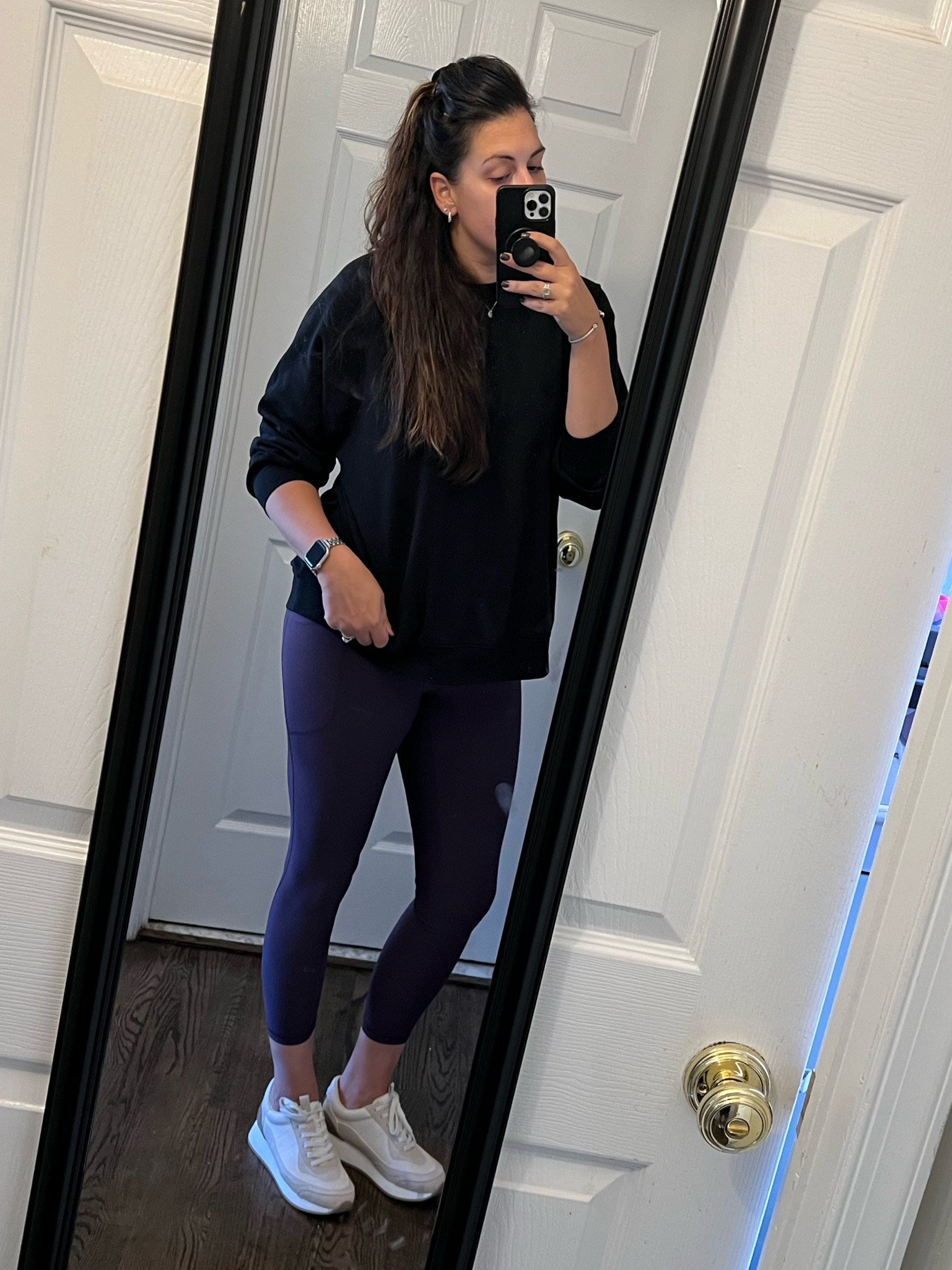 #momOOTD 

#athleticpants
#sneakers
#sweatshirt
#uniform

#oldnavy #target #targetfinds #purple #ootd 

#LTKfindsunder50 #LTKSeasonal #LTKstyletip