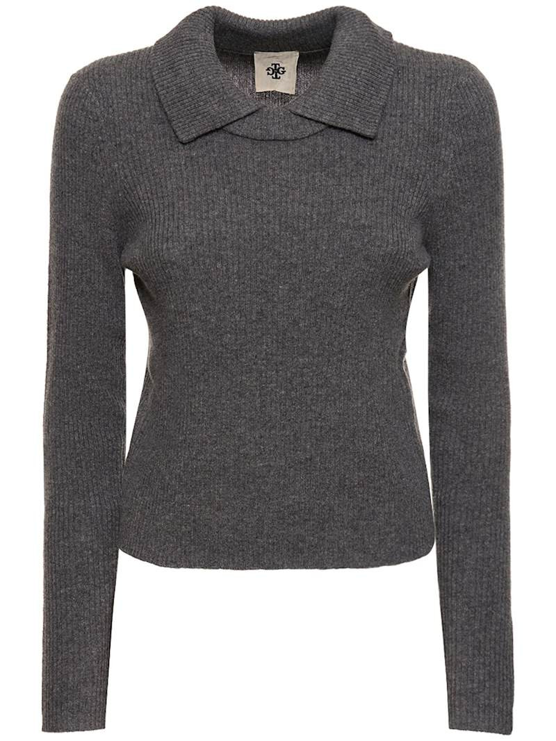 Ribbed wool Como Collar sweater | Luisaviaroma