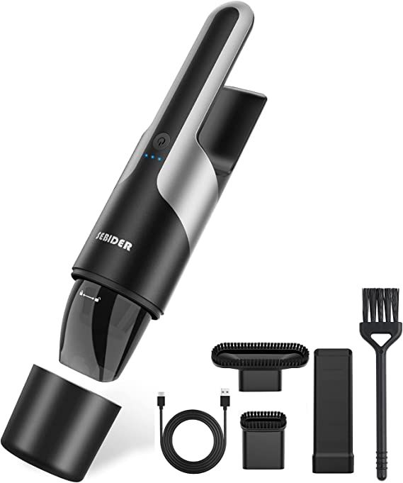 vrillo Car Vacuum Mini Handheld Vacuum Cleaner 8000Pa USB Rechargeable Cordless Vacuum Strong Suc... | Amazon (US)