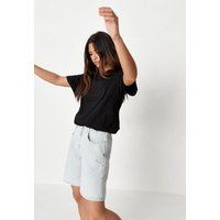 Blue Long Bermuda Denim Shorts | Missguided (US & CA)