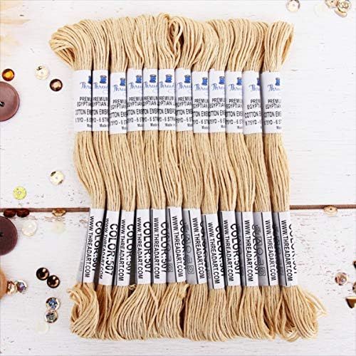 Premium Egyptian Long Fiber Cotton Embroidery Floss | Cream |  | Amazon (US)