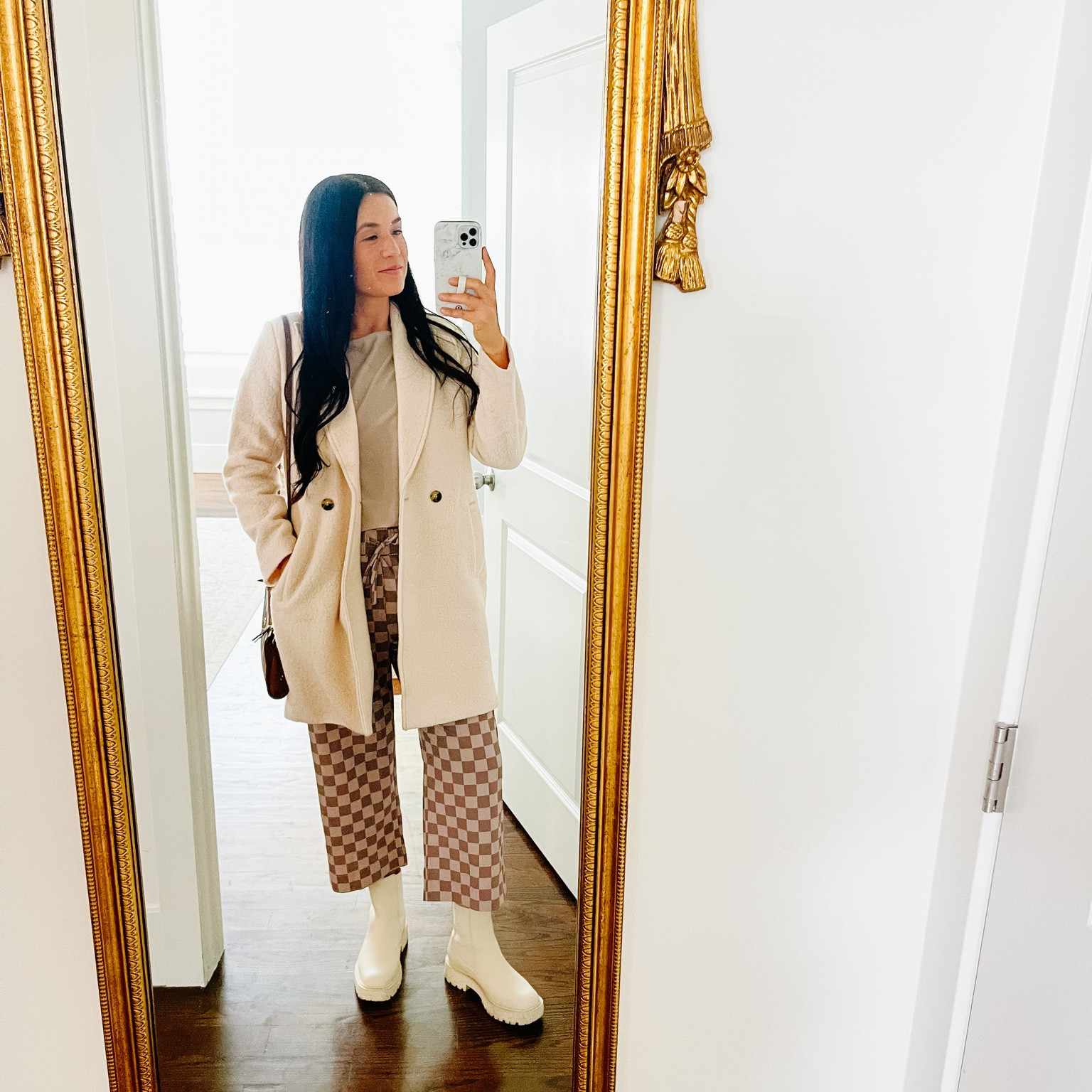 Comfy casual. Love these trendy checkered pants. I did a petite for a cropped look.

#LTKFind