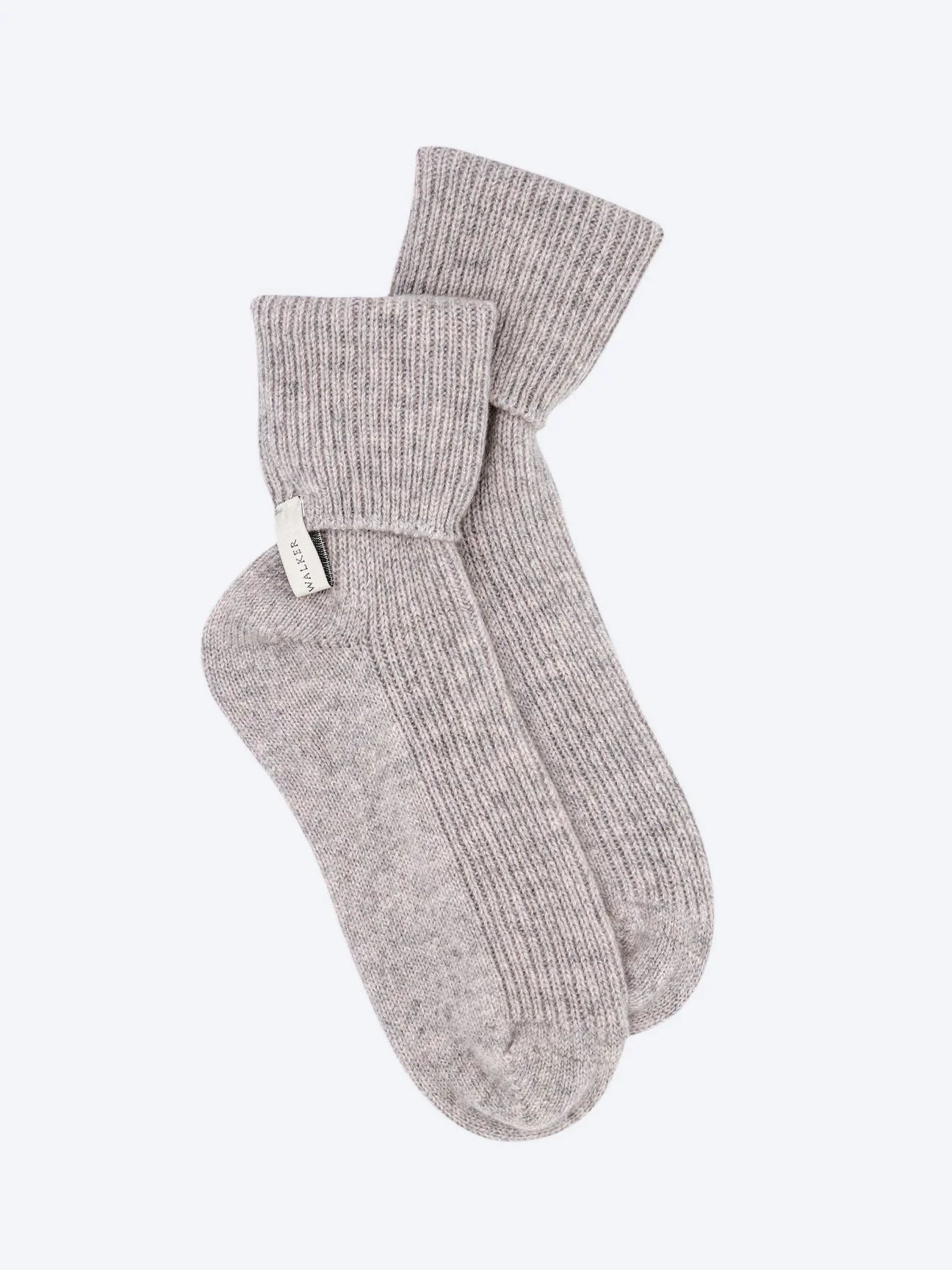 Brochu Walker Women's Ribbed Cashmere Socks, Grey | Brochu Walker