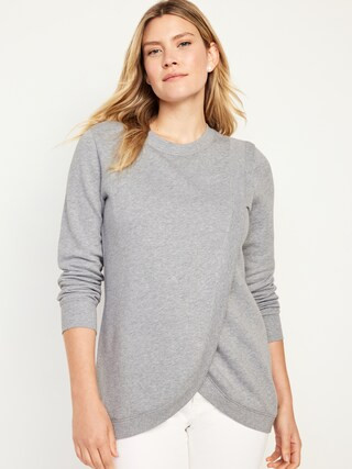 Maternity Cross-Front Nursing Sweatshirt | Old Navy (US)