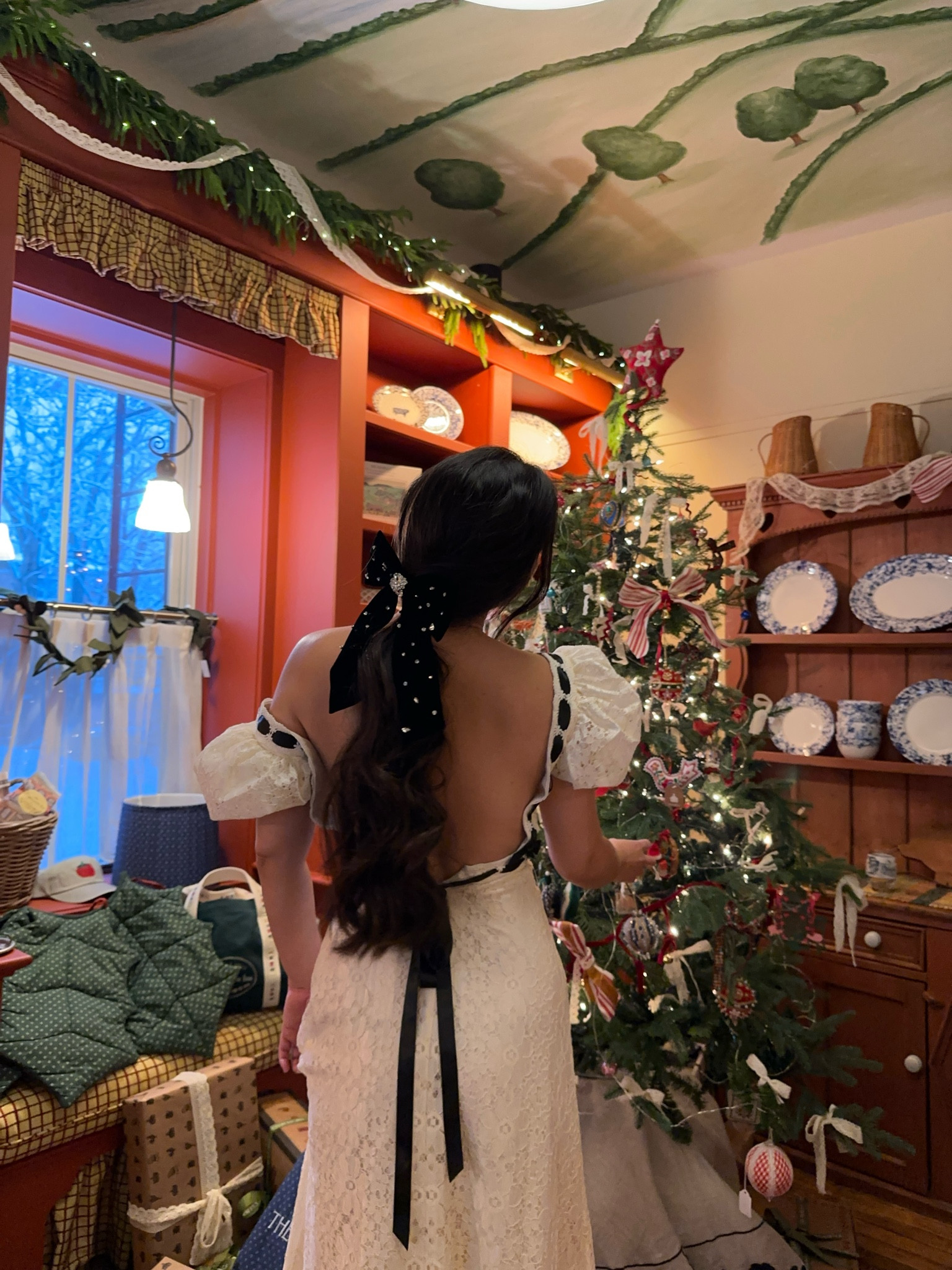 Christmas party lace maxi dress runs TTS (got XS)  

#LTKPetite #LTKootd #LTKHoliday