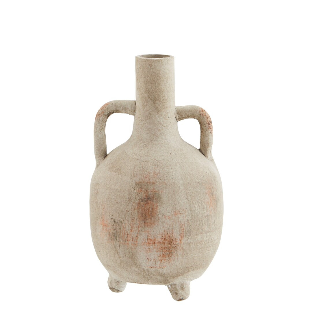 Terracotta Vase with Handle - Rustic Washed Beige White Sand Neutral Vase - Unique Modern Boho Dr... | Etsy (US)