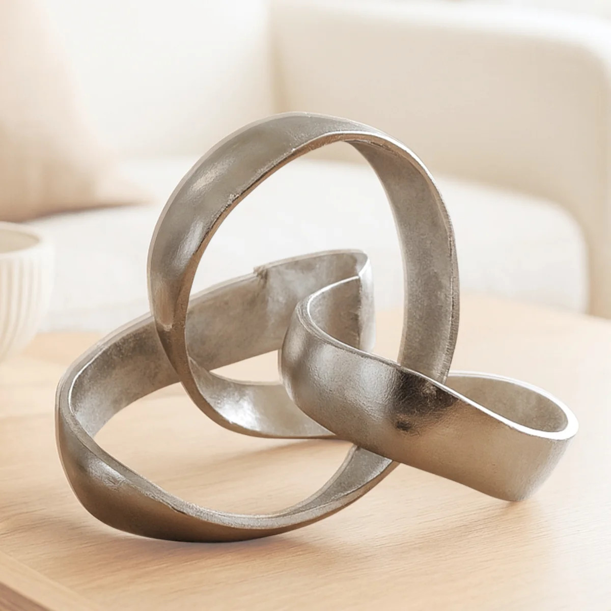 Decorative Metal Knot Sculpture Figurine for Home Decor - Modern Decorative Object for Shelf Disp... | Wayfair North America