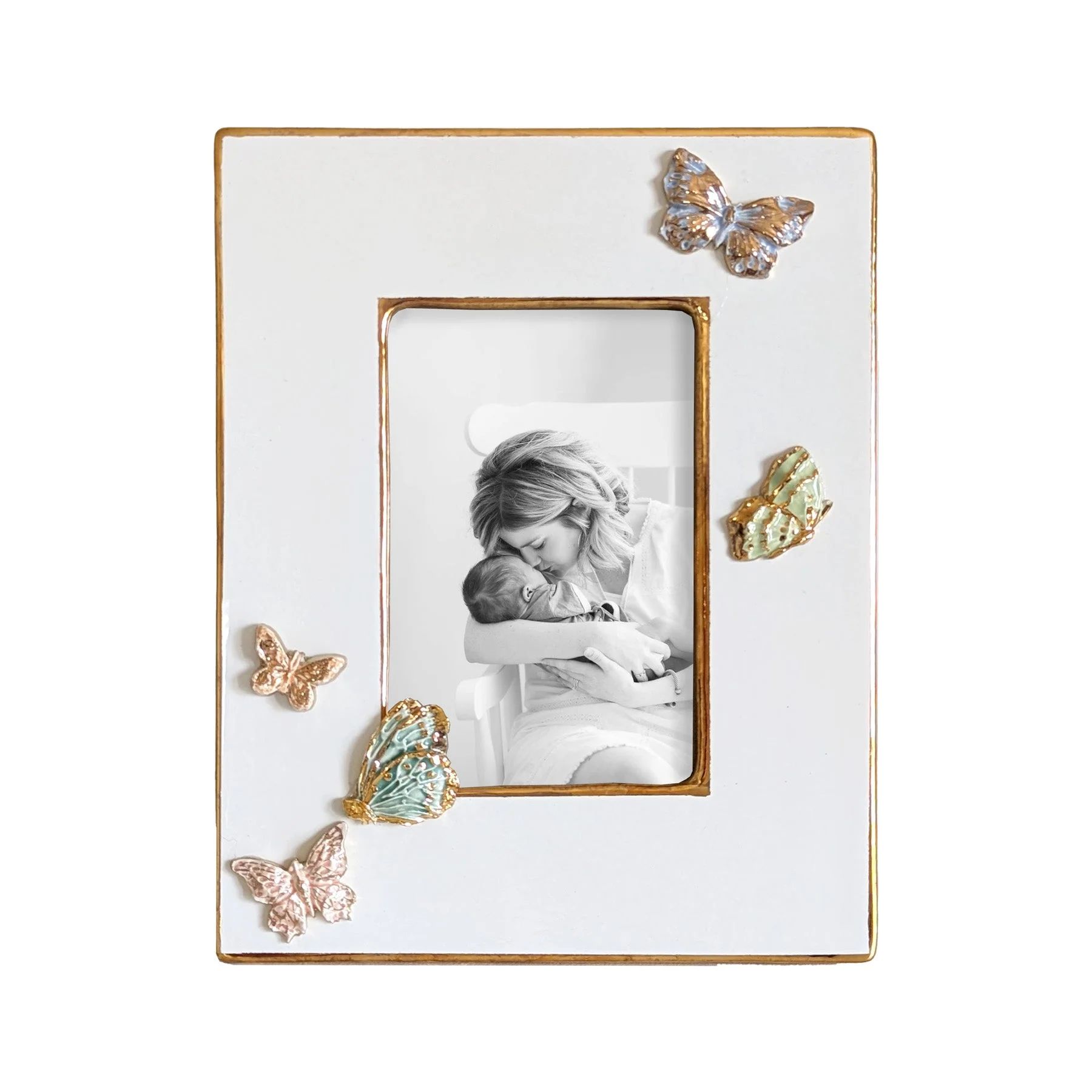 Gilded Butterflies Photo Frame | Ruby Clay Company