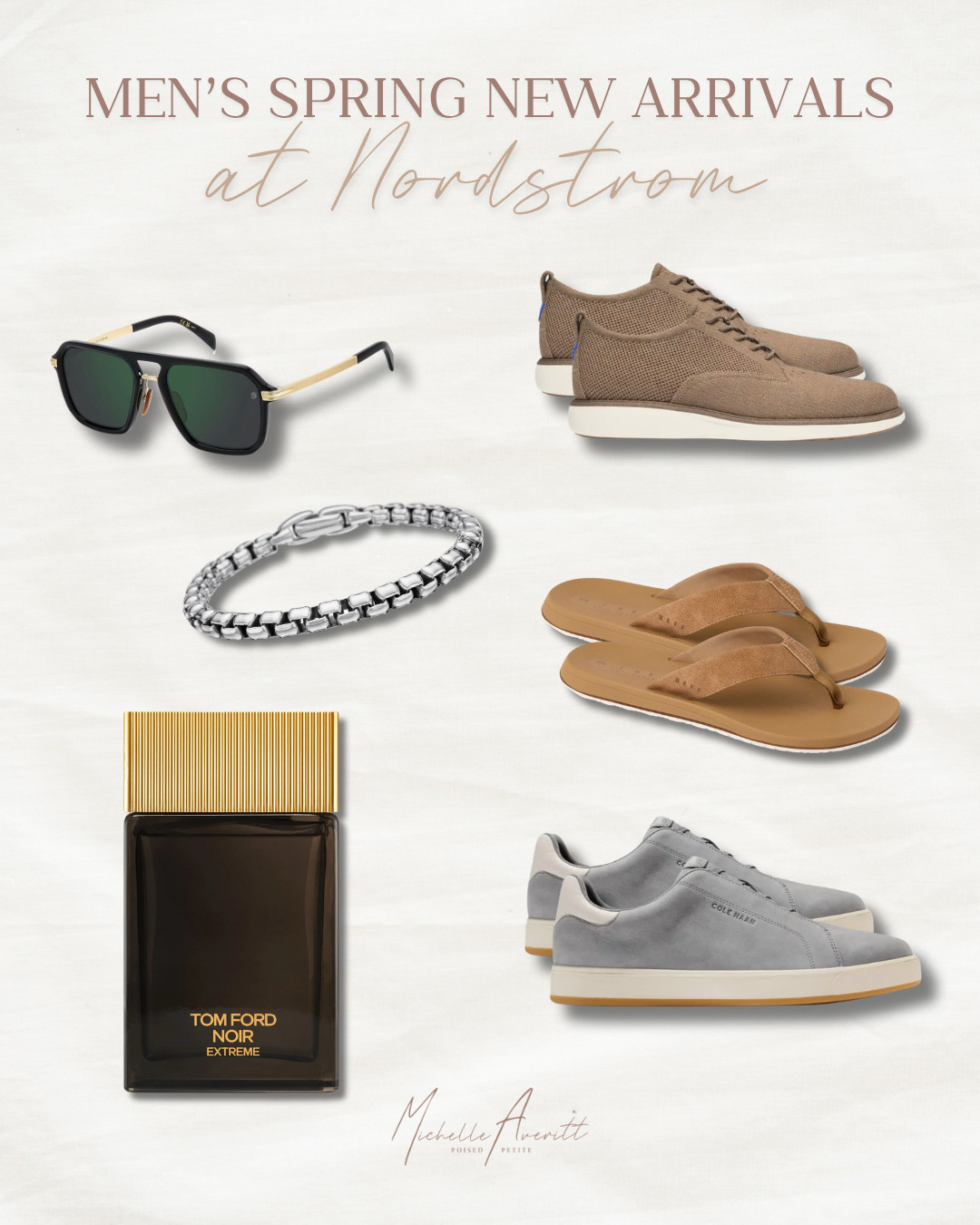 Looking for items to update his wardrobe? These are some of my favorite men's pieces from Nordstrom's new spring arrivals!

lightweight sneakers, fashionable sandals, a sleek bracelet and pair of sunglasses

mens spring finds, mens accessories, fashion over 40 

 #LTKSeasonal #LTKOver40 #LTKMens