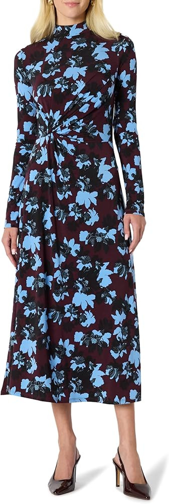 Amazon Essentials Women's Fit and Flare Jersey Long-Sleeved Maxi Dress | Amazon (US)