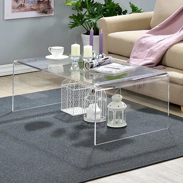 Modern Clear Acrylic Coffee Table - On Sale - Overstock - 8407290 | Bed Bath & Beyond