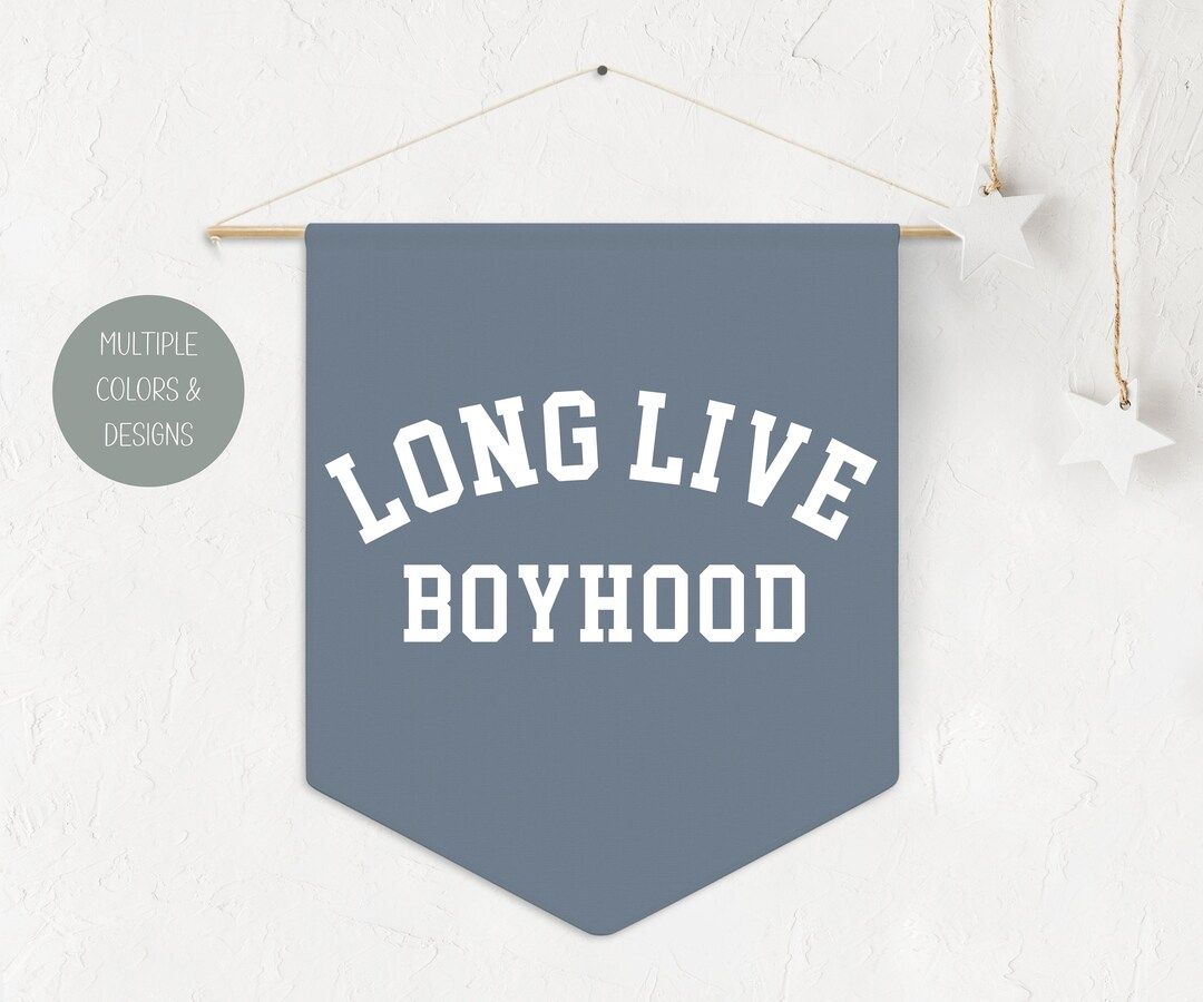 Long Live Boyhood Pennant Style Banner Boys Room Decor - Etsy | Etsy (US)