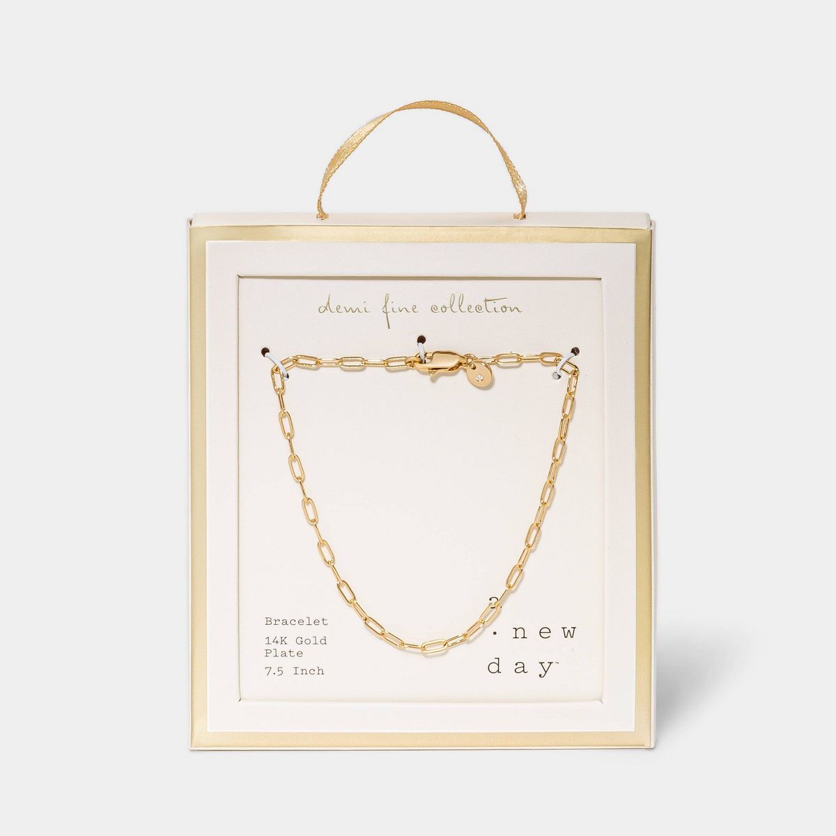 14K Gold Plated Paperlink Chain Bracelet - A New Day™ | Target