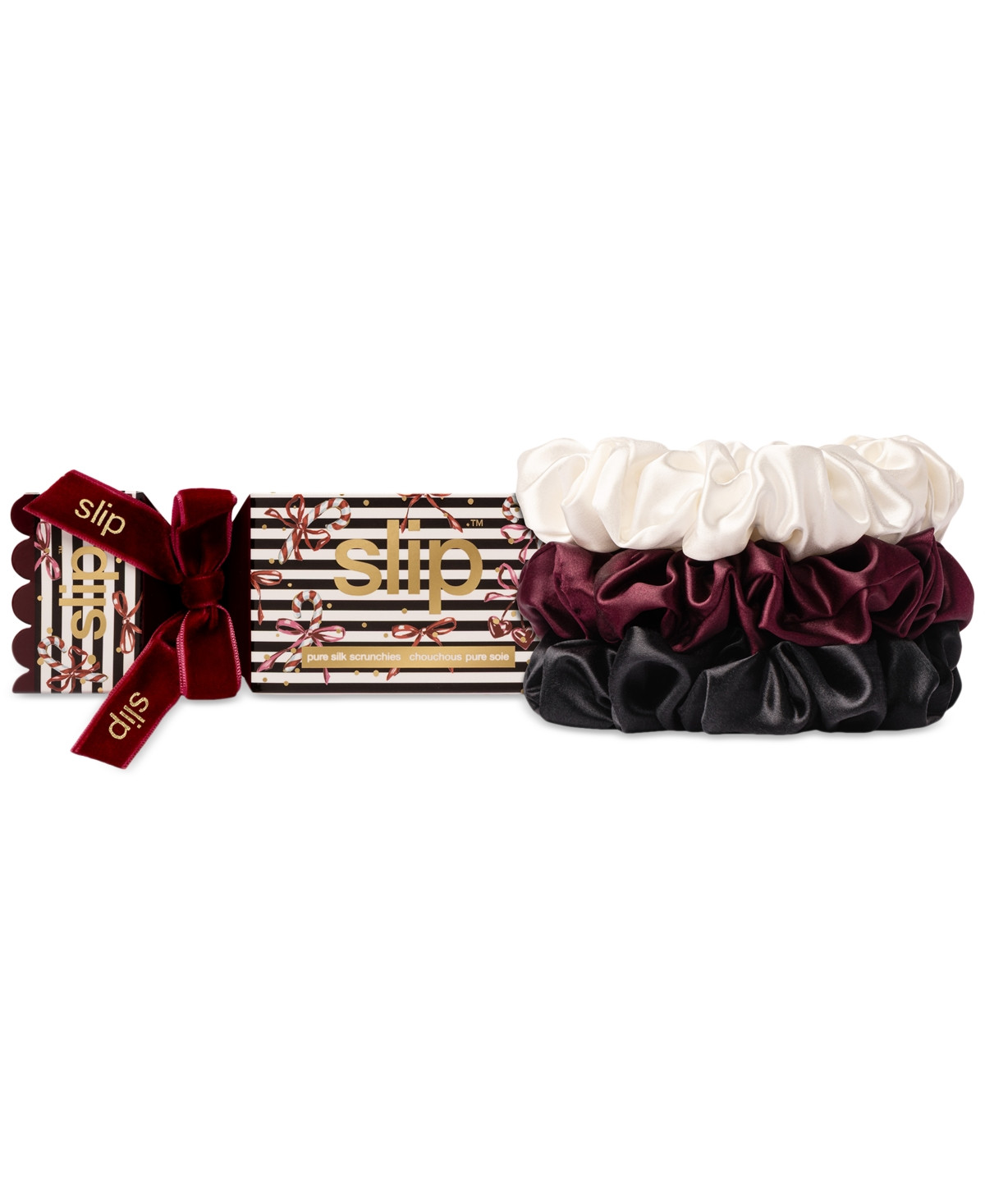 Slip 3-Pc. Pure Silk Large Sugar Plum Scrunchie Cracker - Sugar Plum | Macy's