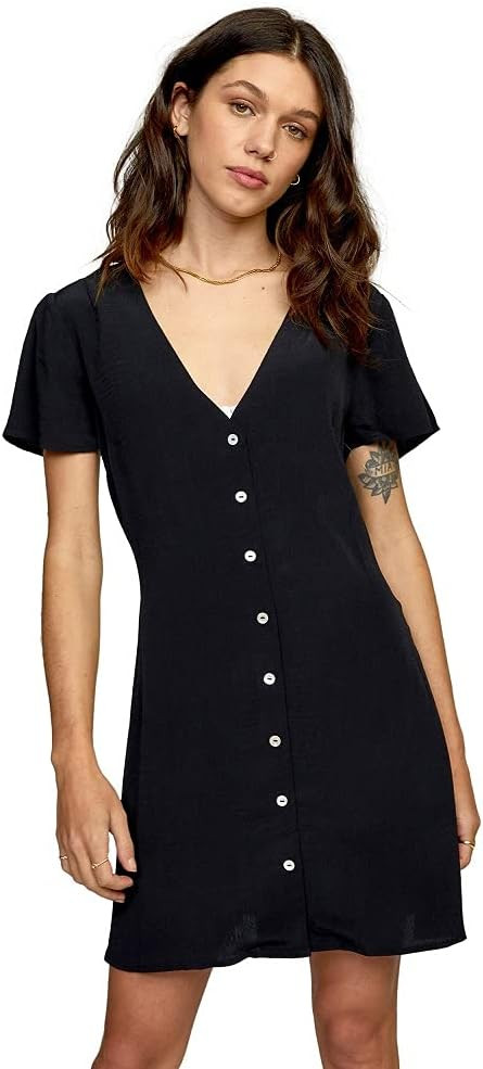 RVCA Women's Avery Woven Short Sleeve Dress | Amazon (US)
