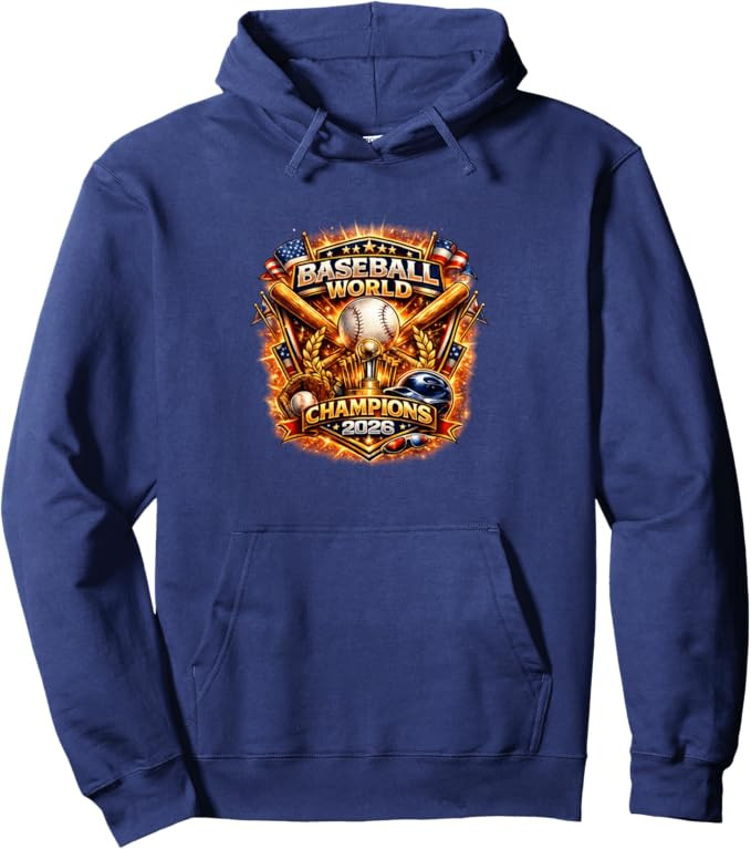 Baseball World Champions 2026 Vintage Style Graphic Pullover Hoodie | Amazon (US)
