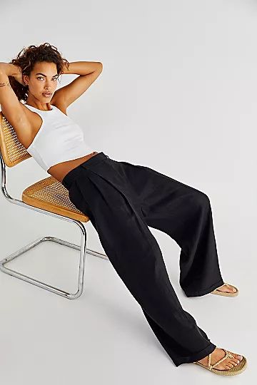 Lyla Linen Trousers | Free People (Global - UK&FR Excluded)