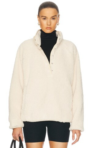 THE UPSIDE Harlow Fleece Pullover in Natural | FWRD | FWRD 