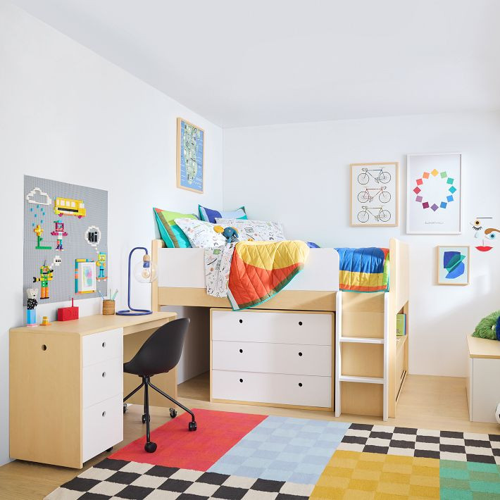 Ziggy Low Loft Bed w/ Desk & Dresser | West Elm (US)