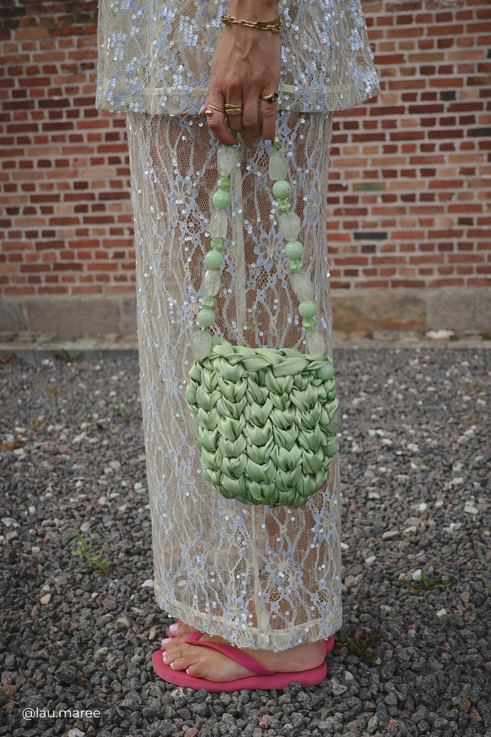 Devyn Sequin Midi Skirt Lace | VRG Grl