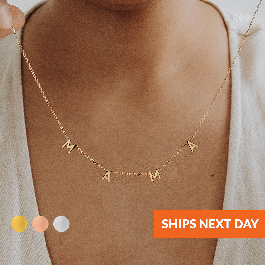 MAMA Necklace for Women Handmade Personalized Gift From - Etsy | Etsy (US)