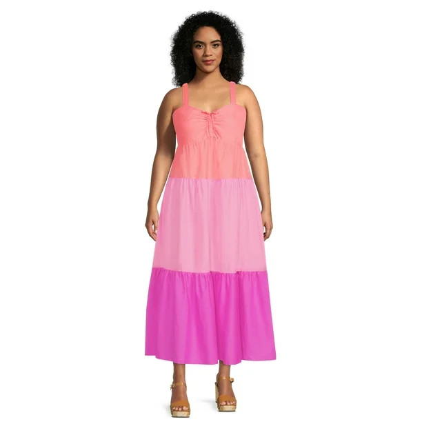 Terra & Sky Women's Plus Size Tiered Maxi Dress | Walmart (US)