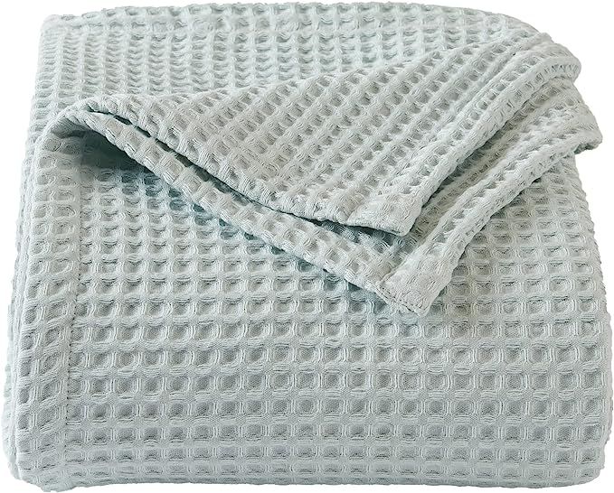 100% Cotton Waffle Weave Bed Blanket | Soft, Breathable, and Lightweight Blanket for All-Season |... | Amazon (US)