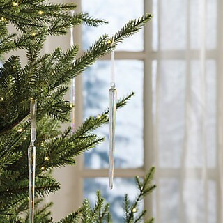 Iridescent Glass Icicles - Handmade Vintage-Inspired Christmas Decor Set of 4 | Ballard Designs, Inc.