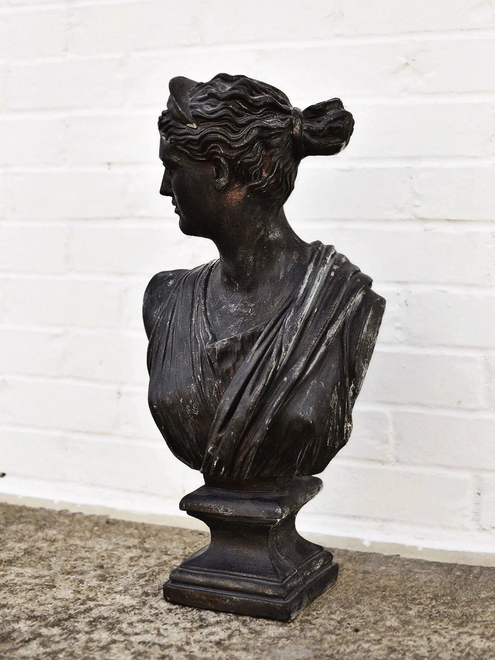 Large Greek Goddess Artemis Diana the Huntress Bust Sculpture - Etsy | Etsy (US)