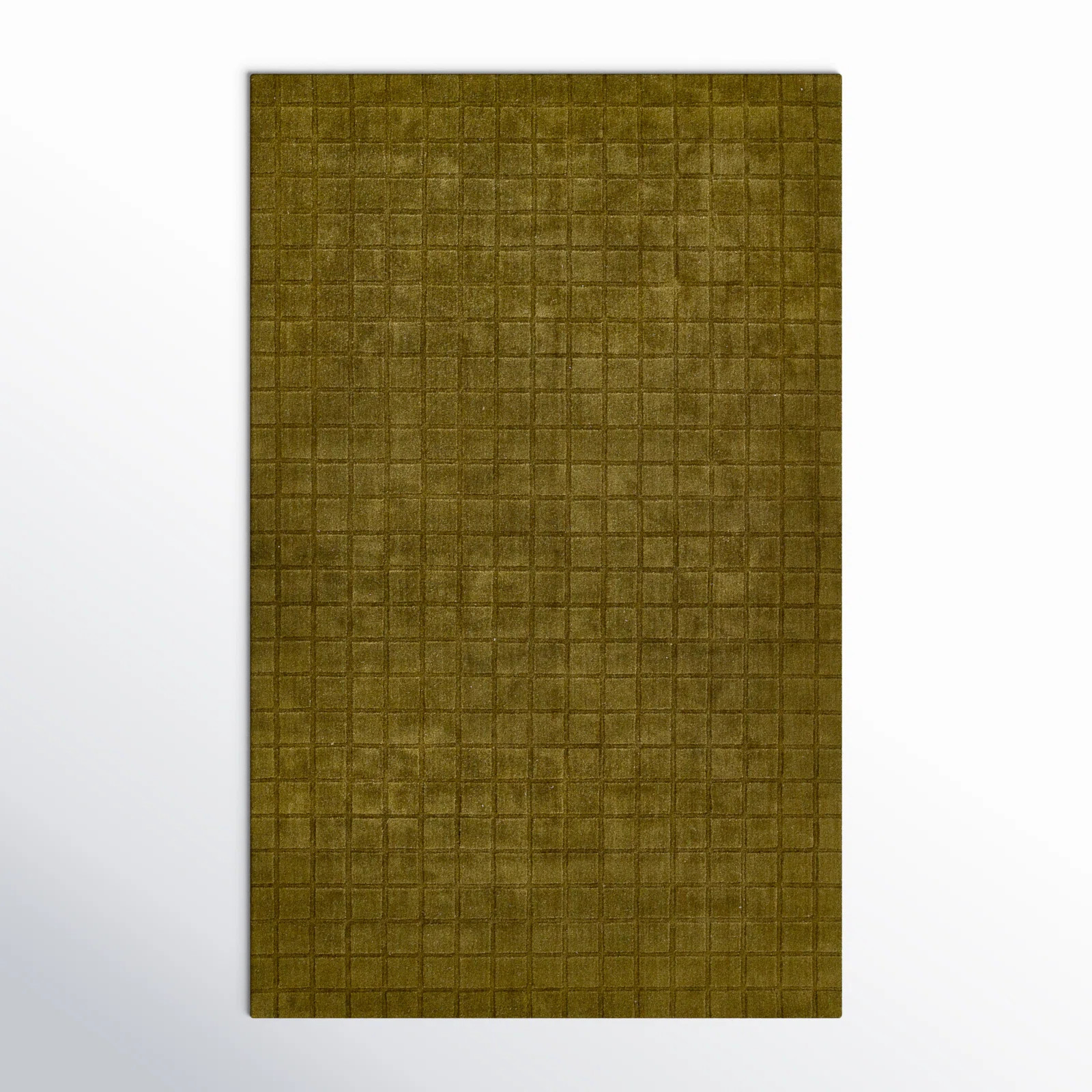 AllModern Contour Hand Loomed Wool Geometric Green Area Rug | AllModern