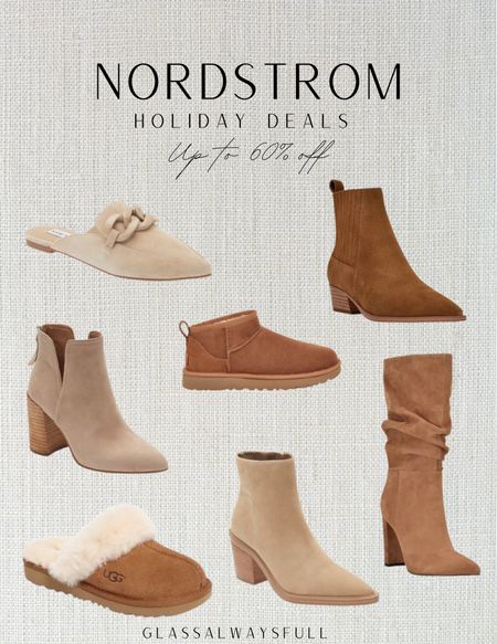 Nordstrom holiday deals up to 60% off, boots, suede boots, tall Suede boots, Ugg ultra minis, Steve Madden mules, holiday shoes, Christmas gifts, gift guide for her, gift guide for women, cyber sales, boot sale, booties. Callie Glass 



#LTKCyberweek #LTKshoecrush #LTKGiftGuide