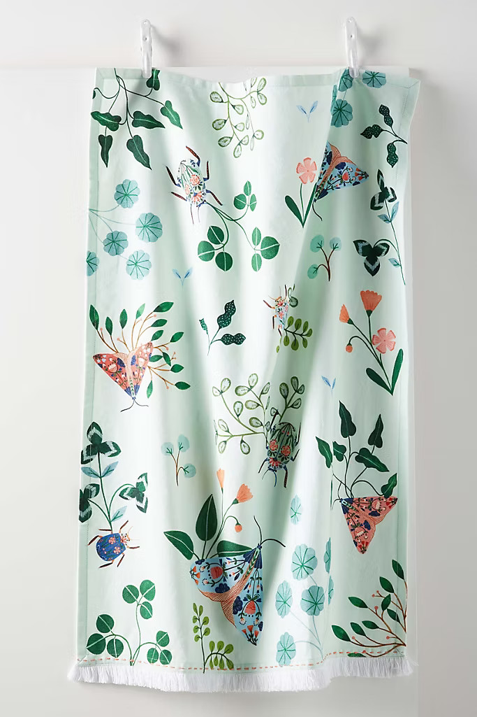Flora Waycott Botanical Garden Dish Towel | Anthropologie (US)