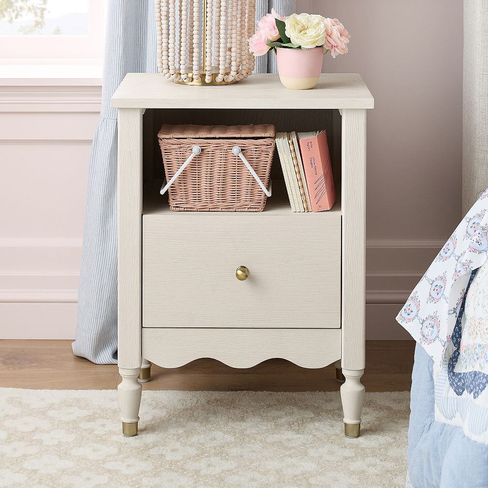 Camille Bleached Bone Nightstand (19.5") | Pottery Barn Teen