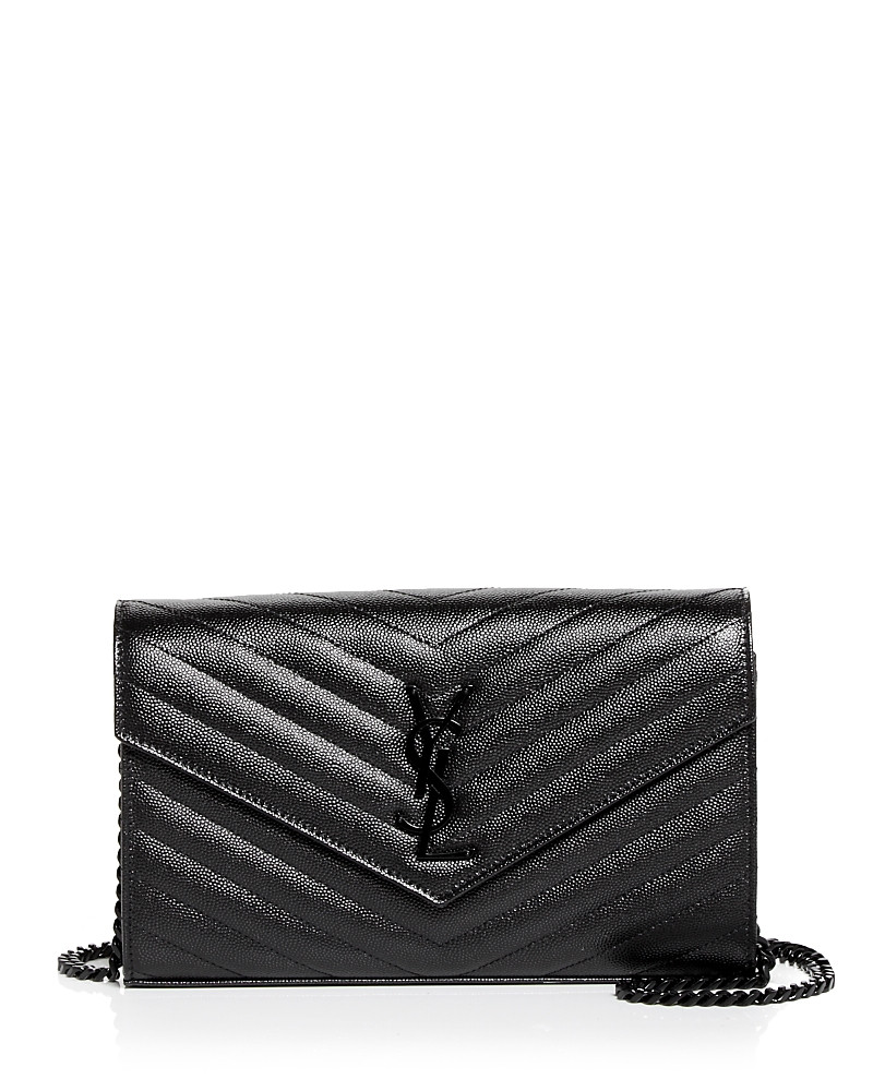 Saint Laurent Classic Cassandre Chain Wallet in Grain Leather | Bloomingdale's (US)