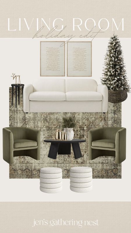 Holiday living room inspo ✨

#livingroom #livingroominspo #holidaydecor #holidaylivingroom #holidayhomedecor #christmasdecor #modernorganic

#LTKHoliday #LTKSeasonal